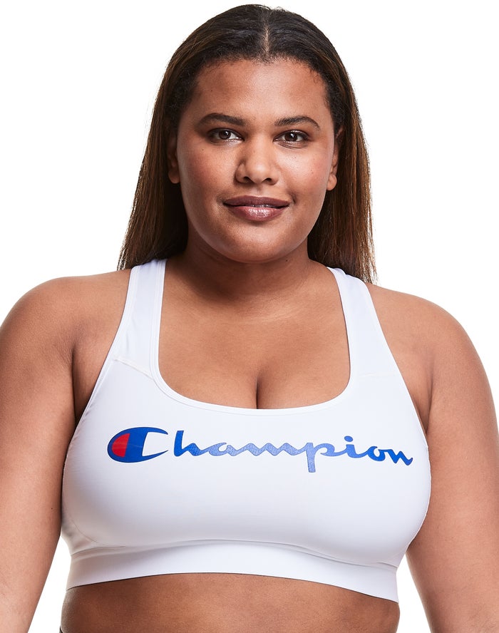 Champion Plus The Absolute Workout Script Logo Sport Bh Dames - Wit - Belgie 2734BZHFC